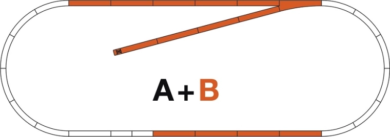 Roco Line zestaw torów B z podkładem – prosty odcinek H0