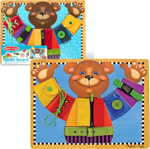 drewniana tablica manipulacyjna miś – nauka podstawowych umiejętności Melissa & Doug
