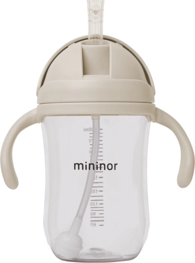 Mininor butelka ze słomką z tritanu 330 ml cloudy morning