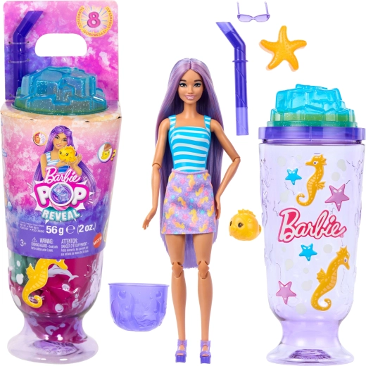 Mattel Barbie Pop Reveal podwodny świat – lalka z 8 niespodziankami