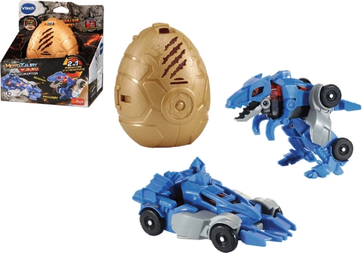 VTech Motozaurus Welociraptor w jajku – przekształcany dinozaur w auto ze światłami i dźwiękami