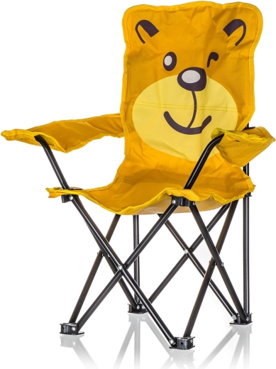 Składane dziecięce krzesełko z motywem BEAR, żółte