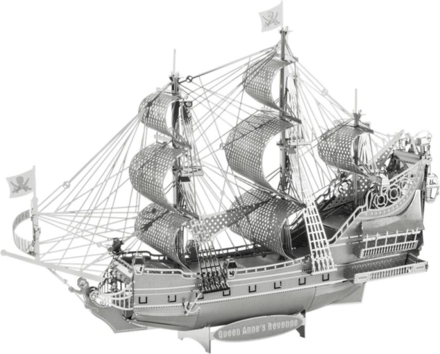 Metalowe puzzle 3D METAL EARTH ICONX – żaglowiec Queen Anne's Revenge