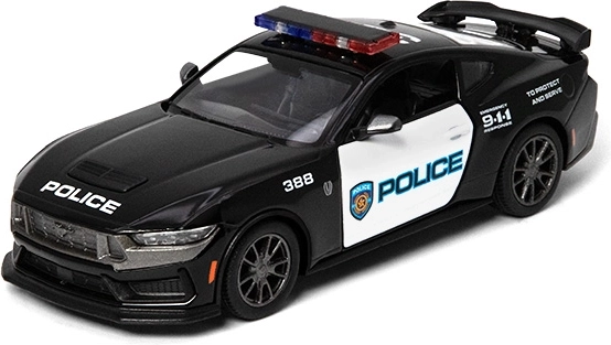 Metalowy model Ford Mustang Dark Horse 2024 edycja policyjna 1:43, czarny