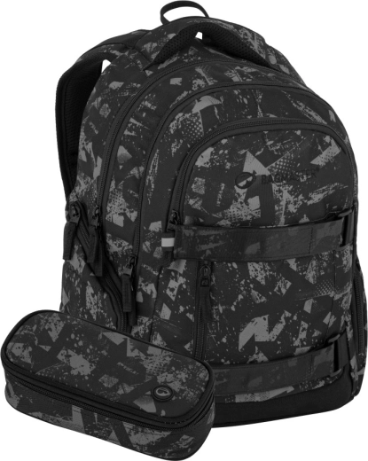 Bagmaster Nomad 25 zestaw uczniowski czarno-szary