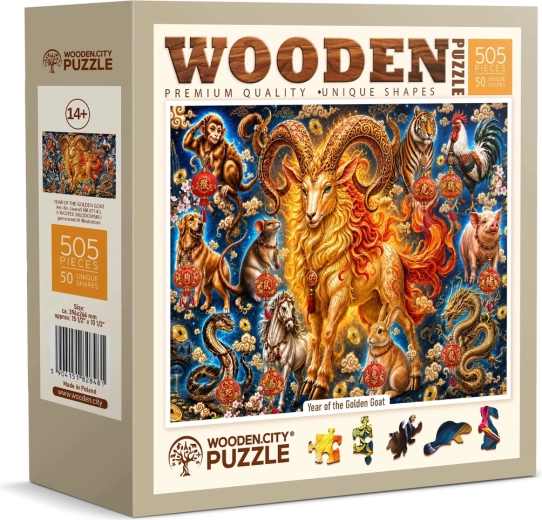 WOODEN CITY drewniane puzzle Rok Złotej Kozy, 505 elementów