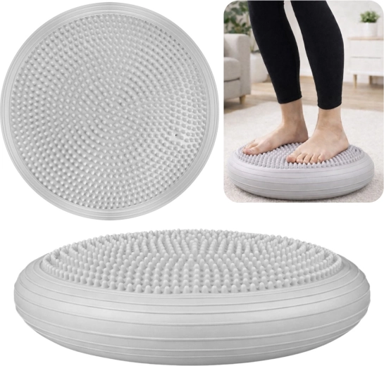 Sensomotoryczny dysk równoważny jeżyk 34 cm – szary