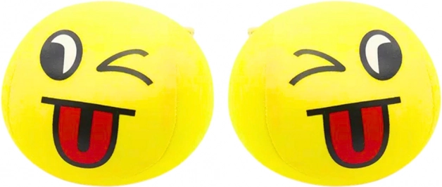 Miękka piłeczka Emoji żółta 9 cm