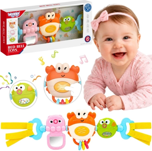 Woopie Baby wiszący panel sensoryczny do wózka i łóżeczka – morski świat