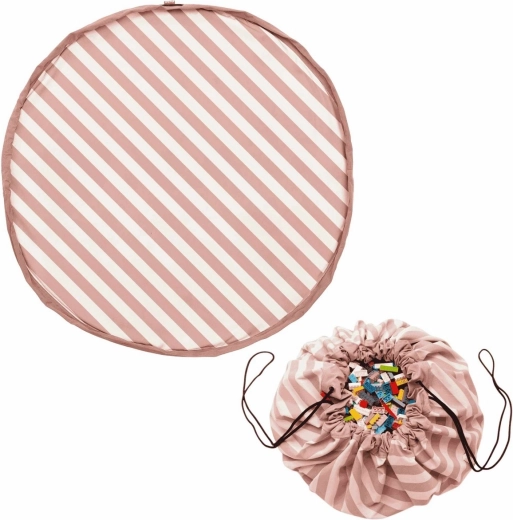Play&Go Noomad original mata do zabawy i worek na zabawki stripes pink - 1 sztuka