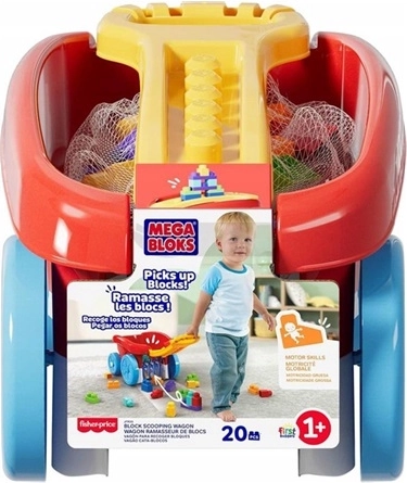 MEGA BLOKS wózek z klockami dla małych dzieci