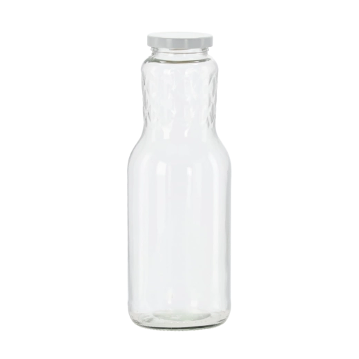 Szklana butelka 1 l z metalową zakrętką