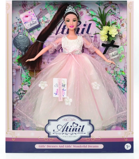 Lalka w sukni wieczorowej z akcesoriami 28 cm