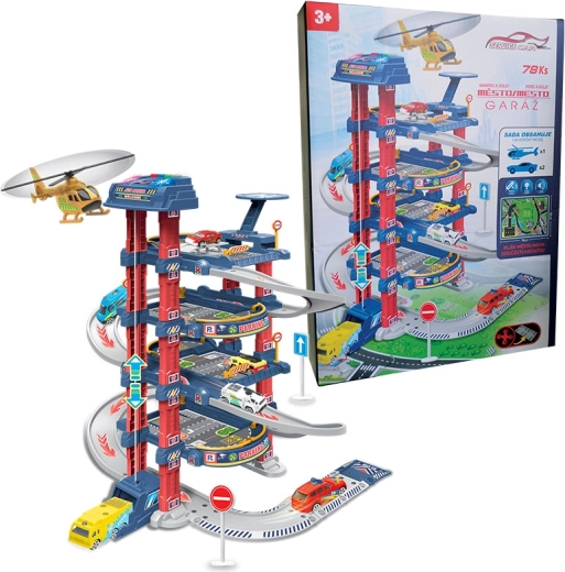 Miejska garaż z helikopterem Sparkys