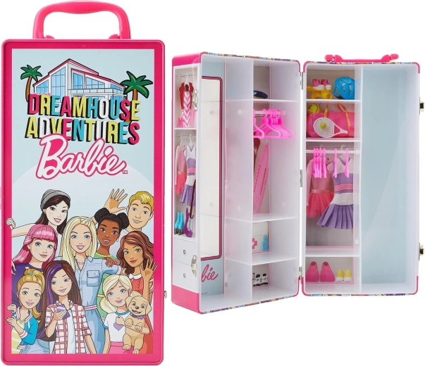 Klein Barbie Dreamhouse Adventures metalowa walizka będąca garderobą