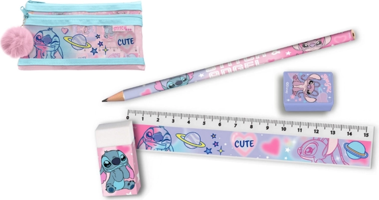 Zestaw piśmienny w piórniku Stitch