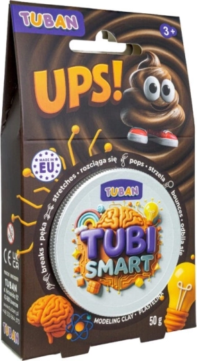 Plastelina Tubi Smart brązowa z brokatem 50 g