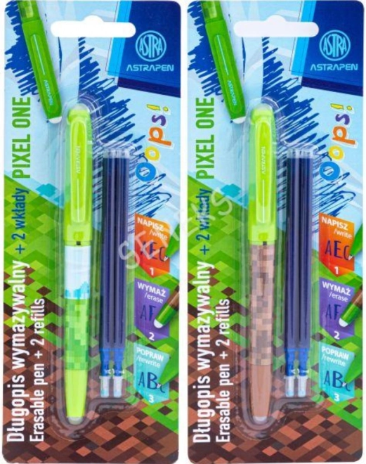ASTRA Długopis wymazywalny Minecraft + 2 wkłady (mix)
