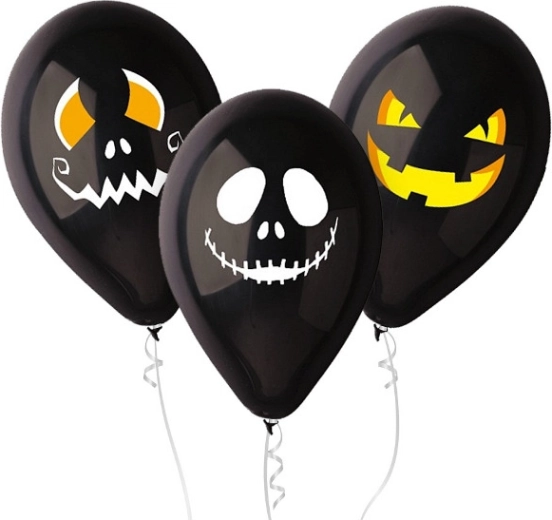 Balonik Gemar 12" pastel premium – halloweenowe twarze - 1 szt.