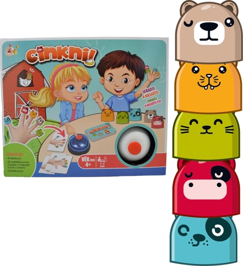 Studo Games Cinknij! gra na spostrzegawczość z dzwonkiem i pacynkami na palce