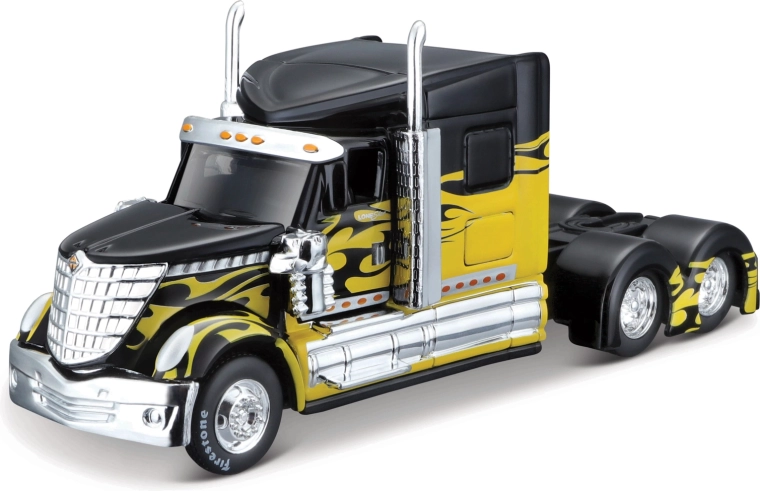 Maisto Design Custom Rigs International Lone Star czarno-żółty 1:64