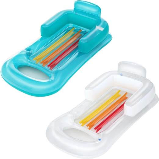 Materac dmuchany z oparciem i uchwytem na napoje 161 × 84 cm BESTWAY