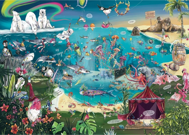 Puzzle Towarzystwo zwierząt 1000 elementów GIBSONS