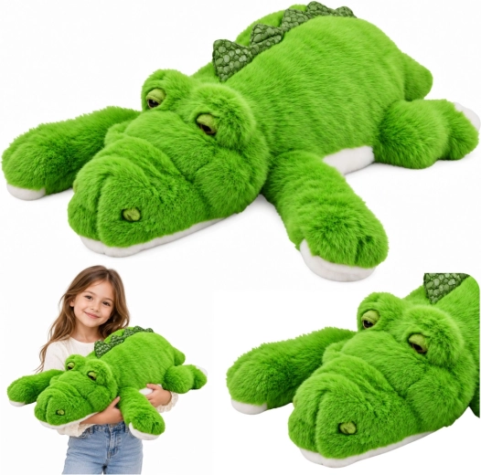 Pluszowy krokodyl z obciążonymi łapkami, zielony, 75 cm