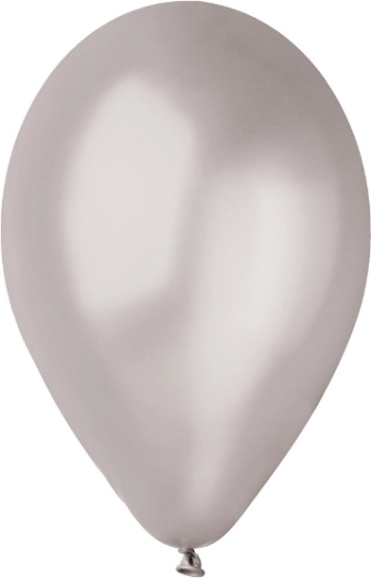 Metaliczne balony srebrne 25 cm