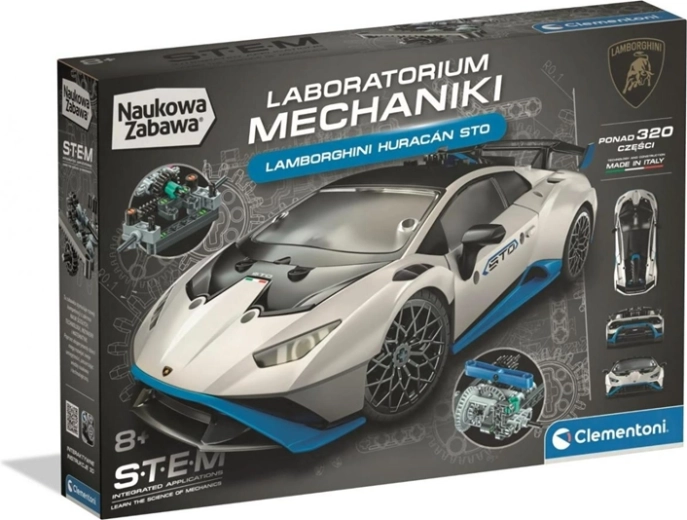 Clementoni Science & Play Labo Mech Lamborghini Huracán – mechaniczny zestaw konstrukcyjny