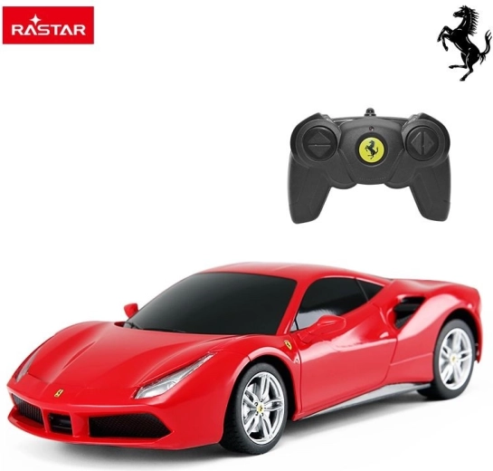 Zdalnie sterowane Ferrari 488 GTB Rastar 1:24 czerwone