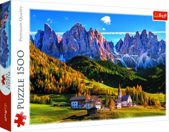 Puzzle Val di Funes, Dolomity – 1500 elementów Trefl