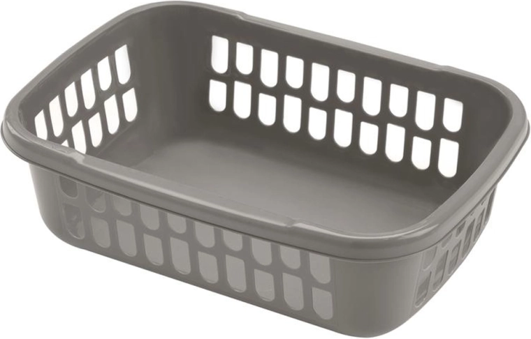 Plastowy koszyk do przechowywania HEIDRUN 36 × 27 × 10,5 cm, mix kolorów