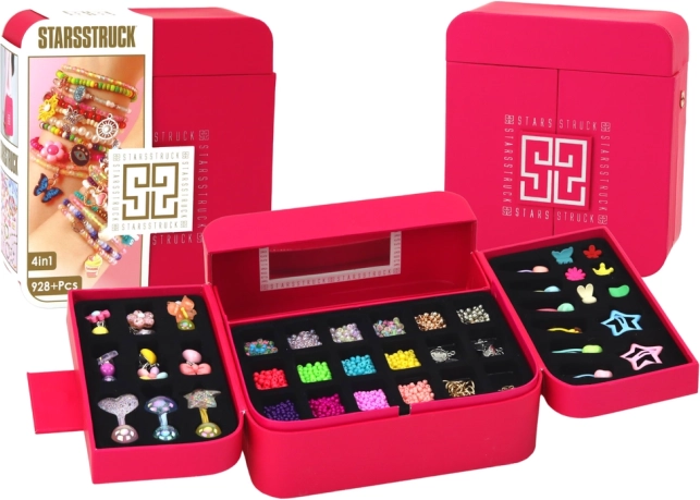 Kreatywny zestaw biżuteryjny w szkatułce z akcesoriami