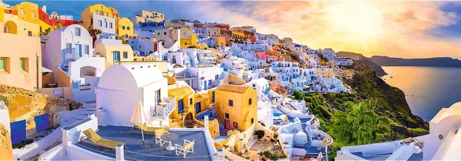 Panoramiczne puzzle Santorini zachód słońca 1000 elementów