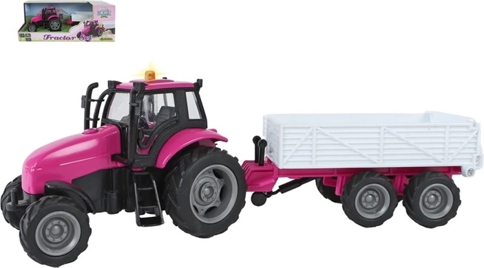 Traktor z przyczepą ze efektami świetlnymi i dźwiękowymi 25 cm