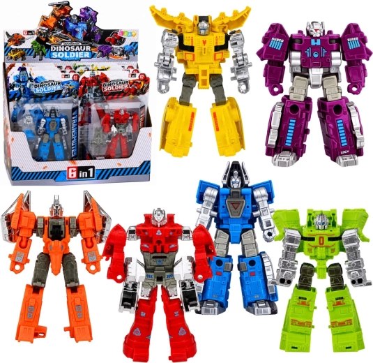 Robotyczny dinozaur 2w1 z ruchomymi elementami, figurka mix - 1 sztuka