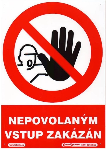 Tabliczka bezpieczeństwa Nieupoważnionym wstęp wzbroniony A4 plastik