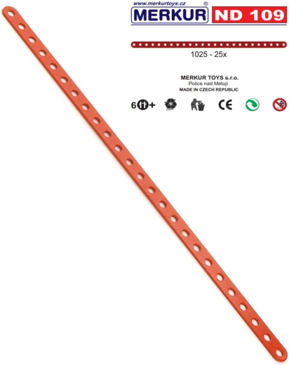 Merkur część zamienna ND109 – metalowe paski z 25 otworami (25 szt.)