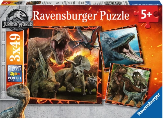 Ravensburger puzzle JURASSIC WORLD: Fallen Kingdom 3×49 elementów