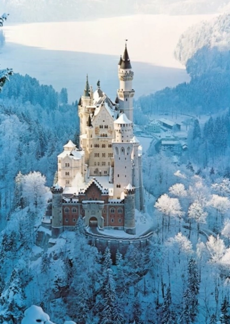 Ravensburger puzzle Zamek Neuschwanstein zimą 1500 elementów