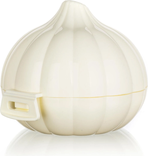 Pojemnik na czosnek ACCASA kremowy 8,5 × 8,5 × 7 cm