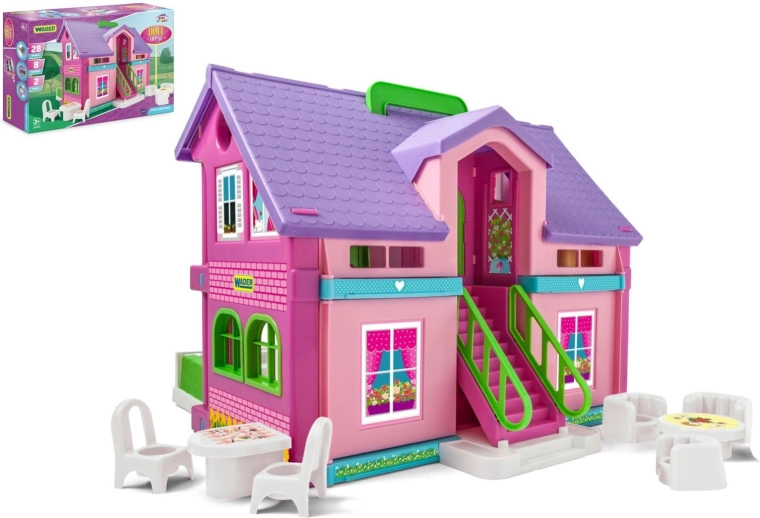 Plastowy domek dla lalek 37 × 30 cm Wader