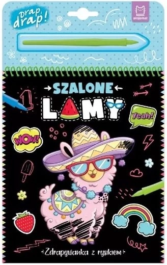 Szalone lamy – książeczka zdrapywanka ze stylusem