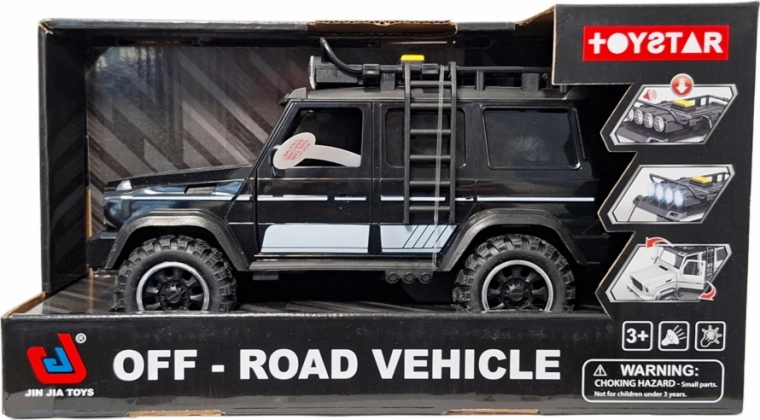 Terenowe auto off-road ze światłem i dźwiękiem