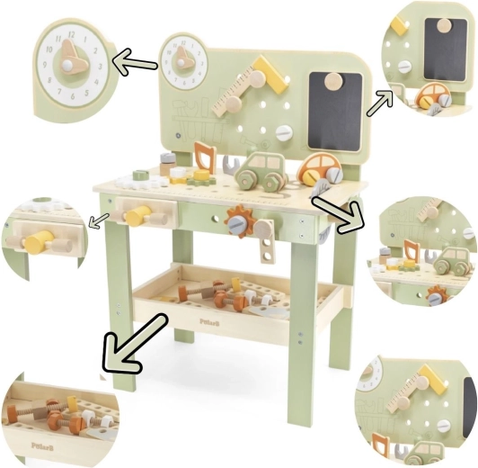 Drewniany dziecięcy warsztat POLARB od VIGA