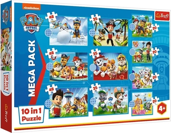 Puzzle 10w1 Przyjazna drużyna Psiego Patrolu