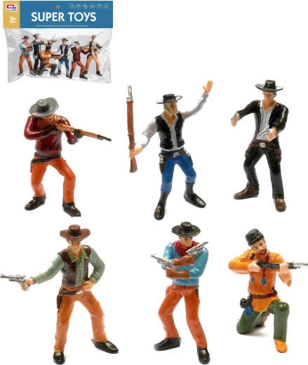 Adar kowbojskie figurki akcji z bronią 9 cm (6 figurek)