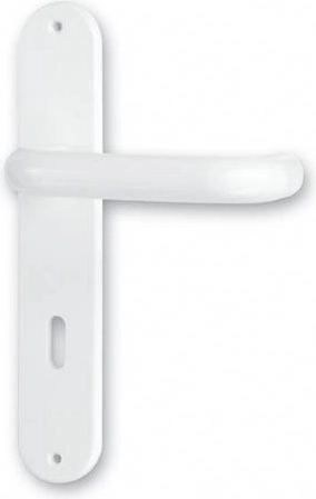 Klamka drzwiowa Standard 90 biała plastik