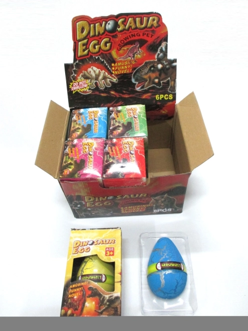 Jajko z rosnącym dinozaurem 12 × 8 cm